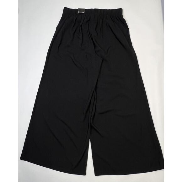 Torrid Pants Womens 0 Regular Black Wide Leg Pull On Pocket Washable Challis - Picture 2 of 12